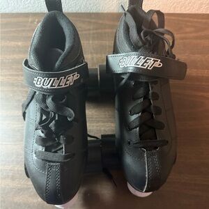 Chicago Bullet Speed Quad Roller Skates Black Leather Low Top Men’s Size 7
